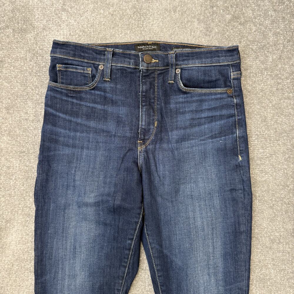 Banana Republic Jeans Womens 28 Blue High Rise Skinny Olivia Wash Premium Denim - Picture 2 of 13